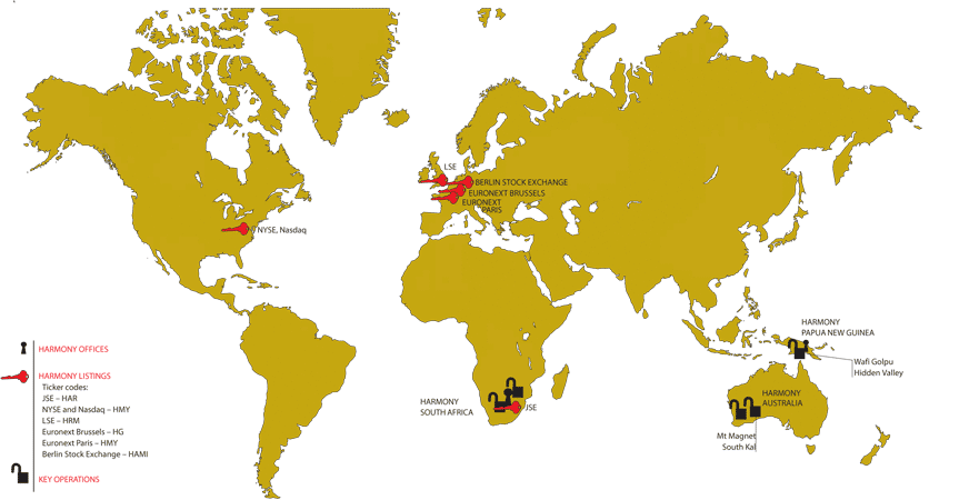 Global operations map