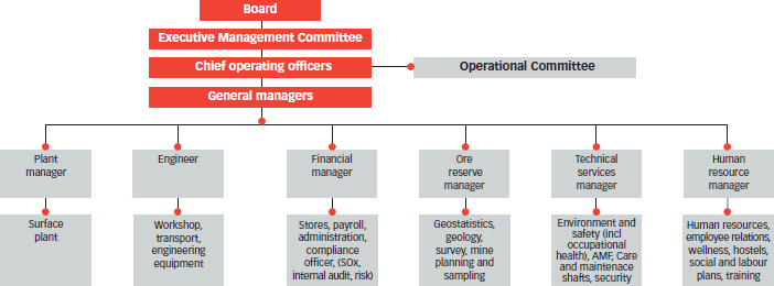 Operational reporting structure